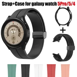 Bracelets de montre 20mm bracelet en Silicone étui pour Samsung Galaxy 5 Pro 45mm bande magnétique PC 40mm 44mm 4 40/44mm