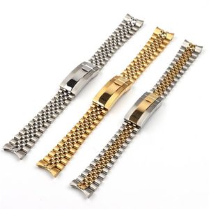 Horlogebanden 20mm Zilver Goud Roestvrij Stalen Horlogeband Vervangen Voor Band DATEJUST Band Submarine Polsband Accessoires Voor men3348