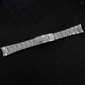 Bracelets de montre 20 MM en acier inoxydable lumière moyenne/cinq perles bracelet bracelets de montre pour boîtier perpétuel Oyster 39 MM
