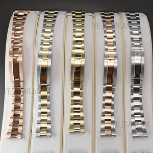 Horlogebanden 20 mm horlogeband 316L roestvrij staal heren horlogeband onderdelen polsband geborsteld en gepolijst voor Oyster Perpetual gmt NH35 hoesjes 230728