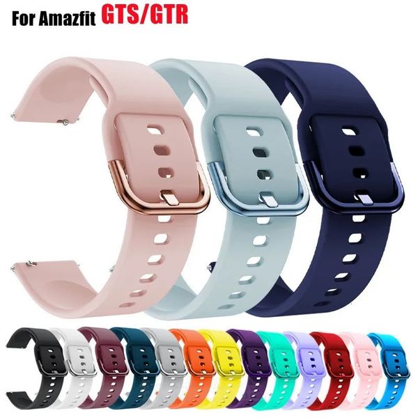 Bracelets de montre 20mm22mm bande pour Amazfit GTS22e34 GTS2 MiniGTR 43Pro47mmGTR22estratos 23 Bracelet en Silicone bip sangle 230928