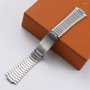 Bracelets de montre 21mm femmes/hommes bande de remplacement bracelet véritable solide bracelet en acier inoxydable bracelets pour Omega