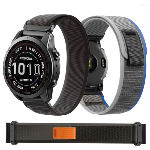 Bandes de montre 22 26mm Trail Loop Bracelet en nylon pour Garmin Fenix 6X 6 7X 7 Pro 5X Plus GPS Bracelet à ajustement rapide Epix (Gen) Bracelet de bande de sport