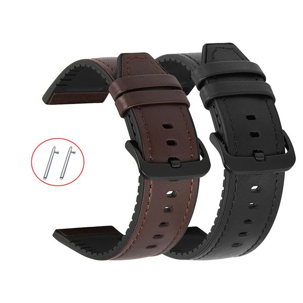 Bracelets de montre 22 Bracelet en cuir de silicone pour TicWatch Pro 3 Ultra Bracelet de montre intelligente GPS pour TicWatch Pro 3 LTEGTX E2 S2 Bracelet de montre 230728