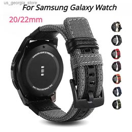 Horlogebanden 22mm 20mm Nylon Band voor Samsung Galaxy 3 4 5 Pro 46mm Vervanging Amazfit HUAWEI GT2 Amazfit Soprt Polsband Y240321