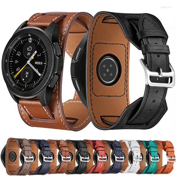 Bracelets de montre 22mm 20mm bracelet en cuir de qualité supérieure pour Samsung 4/5 Pro 40mm 44mm bracelet ceinture Huawei 4/3/GT3 Amazfit GTR/GTS bande