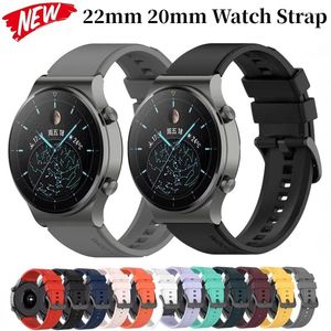 Horlogebanden 22mm 20mm Siliconen Band Voor Huawei 4/3/GT3/2 Pro Samsung 6/5/4/3 Gear S3 Armband Polsband Amazfit GTR/GTS 4 Riem