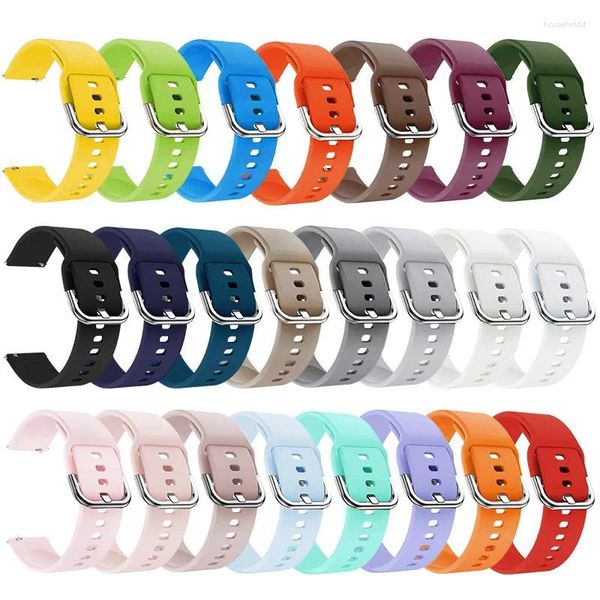 Bracelets de montre 22mm/20mm, pour Samsung Galaxy 4/4 classique/5/5 Pro/46mm/42mm/3/s3, Bracelet en Silicone 6 classique 47mm