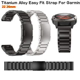 Horloge Bands 22mm 26mm Luxe Legering Band Voor Garmin Fenix5/5X/5XPlus/6/ 6X/6XPro Quick Release Horloge Band Voor Fenix7 7X Armband 230616