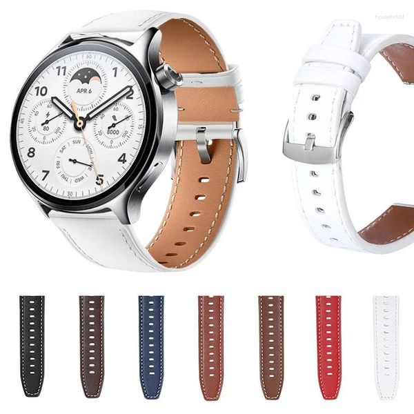 Bandas de reloj Correa de banda de cuero de 22 mm para Xiaomi Mi Color 2 Pulsera de repuesto Sports S1 Pro Edition Correa