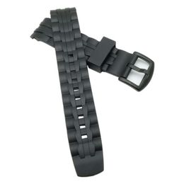 Bracelets de montre 22mm hommes extra longs en caoutchouc de silicone bracelet bracelets boucle en acier noir adapté pour EF-550PB-1AV235u