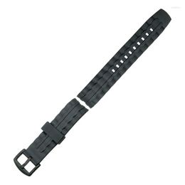 Bracelets de montre 22mm pour hommes Extra Long Bracelet en caoutchouc de silicone Bracelets Boucle en acier noir Fit pour EF-550PB-1AV Deli22