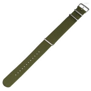 Horlogebanden 22mm Nylon Canvas Band Unieke Groene Pin Gesp Horlogeband Armband Heren Dames Mode Horloges Bandjes Polsriem