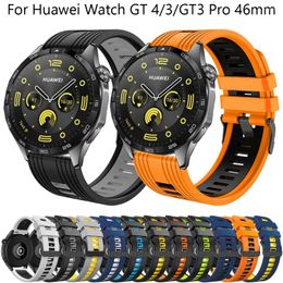 Bracelets de montre 22mm Bracelet en Silicone pour Huawei GT 4 GT4 3 2 GT3 SE GT2 Pro 46mm Bracelet de montre intelligente Bracelet accessoires Correa ceinture