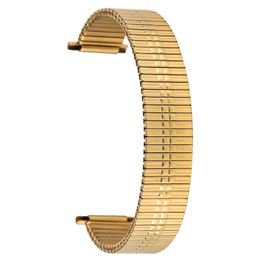 Bandas de reloj 22 mm Correa de acero inoxidable de oro plateado Práctica longitud estirable Ninguna hebilla Relojes Banda Reemplazo impermeable Ca3275