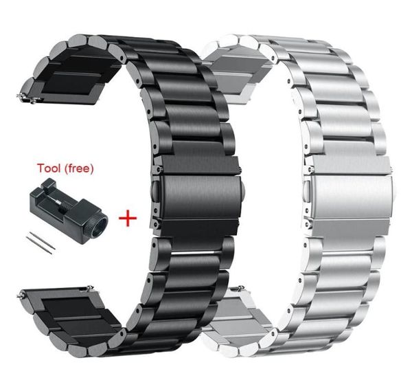 Regarder des bandes 22 mm pour Ticwatch Pro 2021pro 3GTXS2E2 Band Watchband en acier inoxydable en métal Remplacez le bracelet Bracelet3194372