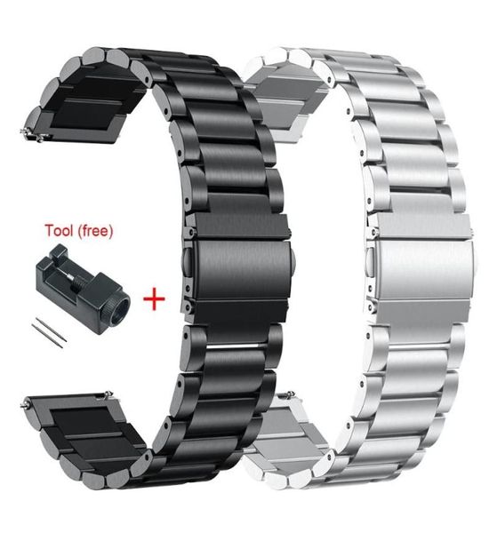 Bandoues de montée 22 mm pour Ticwatch Pro 2021pro 3GTXS2E2 Band Watchband en acier inoxydable en métal Remplacez le bracelet Bracelet6099888