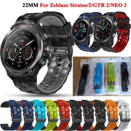 Regarder des bandes de 22 mm Bandoues de surveillance pour Zeblaze Stratos / Stratos 2 STRAP SMART Remplacement des accessoires de bracelet NEO 3 / GTR Correa