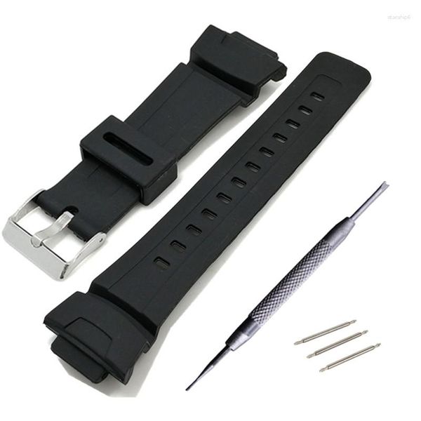 Bracelets de montre 26 16mm bracelet de montre en Silicone pour G GAW-100/GLX/GA-200/150/201/300/310/GAS-100 noir bracelet de remplacement accessoires de bracelet