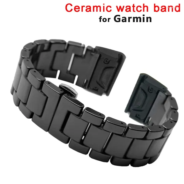 Bandas de reloj 26 22 mm Correa de reloj para Garmin Fenix 7 6 6X Pro 5 5X Plus 3HR Banda de cerámica Fenix6 Fenix5 7X Correa de muñeca de liberación rápida