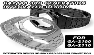 Montre les bandes 2e accessoires modifiés de la 3e génération pour GA2100 GA 2100 2110 Métal et sangle en acier inoxydable Watchband9243907