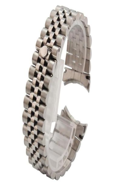 Watch Bands 316L Silver 2 Tone Gold Solid Curve End Jubilee Band Band Bracelet Fit For7983405