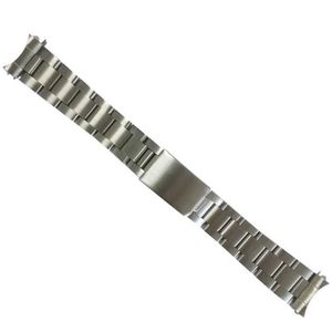 Bandes de montre 316L Broussin massif en acier inoxydable 18 mm 19 mm 20 mm Oyster extrémité incurvée Dive Watch Band Bracelet Fit pour ROX WA283C