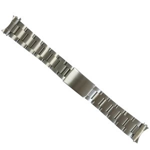 Bracelets de montres Acier inoxydable 316L à brosse solide 18 mm 19 mm 20 mm Silver Oyster Extrémité incurvée Bracelet de plongée Bracelet Fit For ROX 230130
