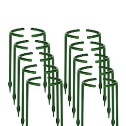 Bekijk banden 36 stuks Plantondersteuning Bloembelang Halve ronde ringkooi houder pot klimmen trellis3207