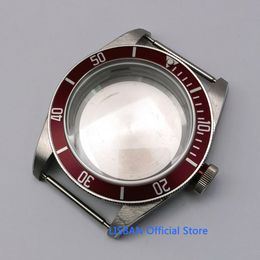 Horlogebanden 41,5 mm zilveren massieve roestvrijstalen kast saffierglas geschikt voor NH35 NH36 ETA2824 PT5000 Seagull ST2130 uurwerk 230921