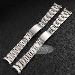 Bracelets de montre Accessoires 13mm 17mm 19mm 20mm acier inoxydable Oyster Bracelet Strap Fit 230803