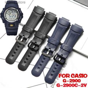 Horlogebanden Accessoires Voor Casio G-2900 g 2900 Band G-2900C-2V Hars Sile Heren Sport Waterdichte Pin Gesp band L240307