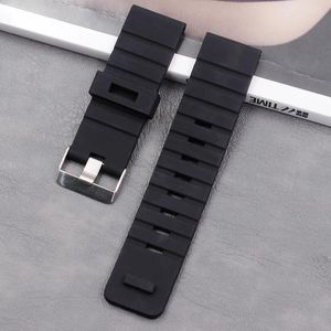 Horlogebanden Accessoires Zachte siliconen herenband 24 mm Dames Casual Sport Waterdicht Natuurlijk rubberen gesp