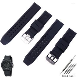 Bracelets de montre Accessoires Hommes Convient pour 23mm Bracelet de sport en silicone 3051 3050 3080 4420 8800 Bouton en métal Hele22