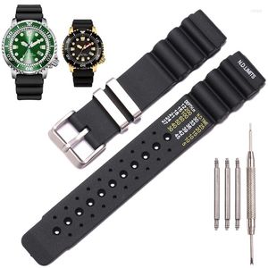 Accesorios de bandas de reloj correa de resina 20/22/24mm adecuado para Promaster Nd Limits Solar Sports Diver pulsera de banda de bisel de acero