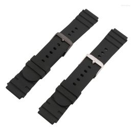 Bracelets de montre Accessoires Bracelet en Silicone Pour Lumenos Hommes Militaire 3000 3001 3901 Surélevé 21mm Noir