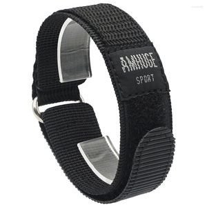Bracelets de montre Amhuge 18mm 20mm 22mm Boucle de crochet Bande de sport en nylon Bracelet étanche et extérieur avec boucle en acier inoxydable