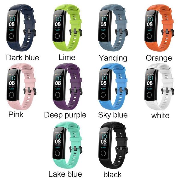 Bracelets de montre anti-rayures bande de Silicone souple remplacement de la Dragonne de sport pour Huawei Honor 5/4 accessoires de Bracelet 50PF