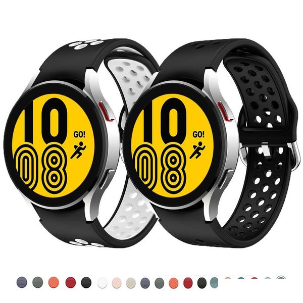 Bandes de montre Bande pour Galaxy Watch 4 44 mm 40 mm Bracelet Sile Bracelet sans espaces Bandjes Drop Delivery Montres Accessoires de montre Dhgarden Otori