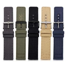 Bandes de montre BEAFIRY bande de toile 18mm 20mm 22mm sangles en Nylon à dégagement rapide bracelets de montre sport pour Huawei noir bleu vert 225d