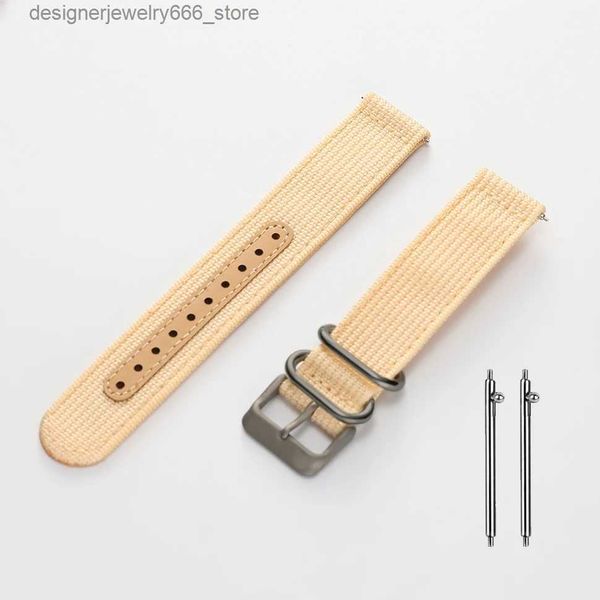 Bandas de reloj BERNY Bandas de lona con cierre de titanio Correa de liberación rápida de 20 mm Pulsera impermeable Correa de hebilla de titanio para hombres Q231212