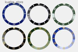 Horlogebanden Zwart Blauw Groen Gouden Keramisch Accessoires voor omlijsting Passend voor maat 40 mm Automatische subondersteuning Retail en Whole334c2531929 L240307