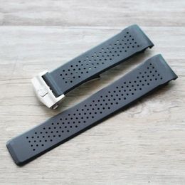 Horlogebanden Armband Voor TAG HEUER GRAND CARRERA Zachte Siliconen Polsbandje Mannen Band Accessoires Rubberen Band Vouwsluiting