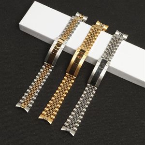 Horlogebanden Merk 20mm Zilver Goud Roestvrij Staal Horlogebanden Voor Rol Band DATEJUST Band Submarine Polsband Armband Tools225r
