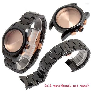 Bracelets de montre en céramique Bracelet de montre pour 22mm AR1400 AR1410 hommes Bracelet papillon boucle bracelets de montre accessoires outils gratuits