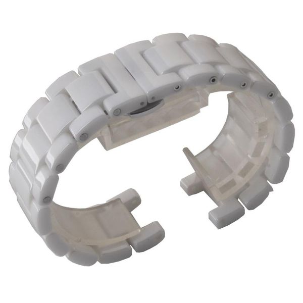 Bracelets de montres Céramique Largeur 20mm Concave 11MM Blanc Bracelets Bracelet Bracelet Pour Montres Fin Spéciales Hommes Accessoires Arrivée