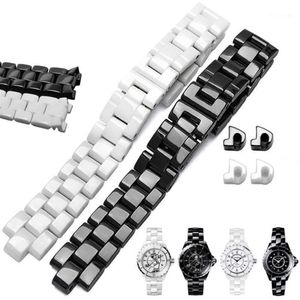 Bracelets de montre Céramique Bracelet Haute Femme Bracelet Pour Hommes Bracelet De Mode Noir Blanc 16mm 19mm Pour J12306p