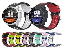 Bekijk bands kleurrijke sportsiliconenriem voor Coros Pace 2 Apex Pro 46mm smartwatch band vervangende armband Watchband Accesso6440100