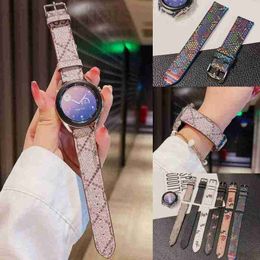 Horlogebanden designer 2022Band Voor Samsung Galaxy Wat4 3 classic 5 Pro actieve 2/Gear S3 Lederen corrBracelet Huawei watGT 2 band NPMV