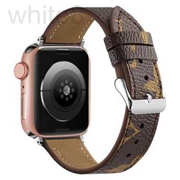 Bracelets de montre Bracelets de créateur Bracelets de montre cadeaux pour Apple Band 45mm 42mm 38mm 40mm 44mm 49mm bandes bracelet en cuir Bracelet mode L fleur carré Wrisand iwatch 8 7 6 5 4 SE